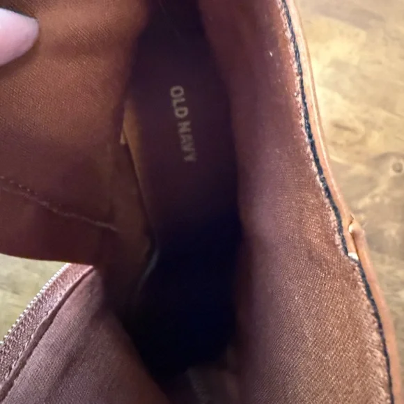 Old Navy EUC Faux Leather Block Heel Ankle Boots | Size 9 | Color Cognac Brown - Picture 5 of 7